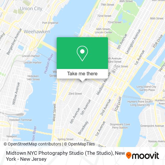 Mapa de Midtown NYC Photography Studio (The Studio)