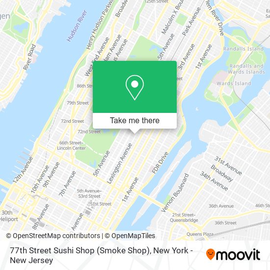 77th Street Sushi Shop (Smoke Shop) map