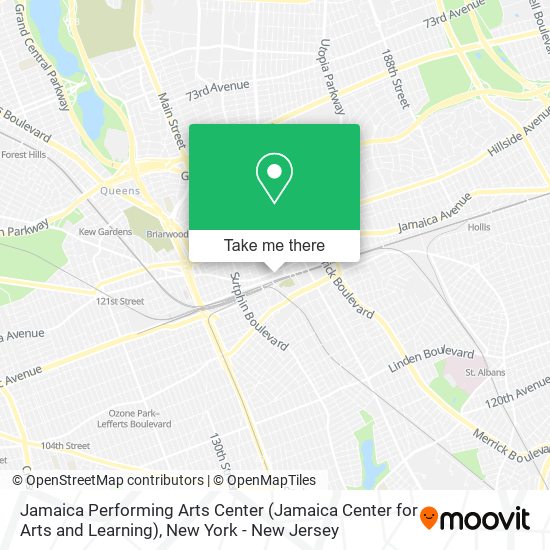 Mapa de Jamaica Performing Arts Center (Jamaica Center for Arts and Learning)