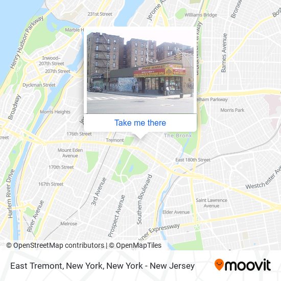 East Tremont, New York map