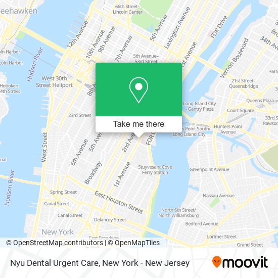 Mapa de Nyu Dental Urgent Care