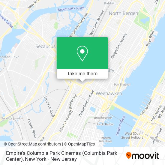 Mapa de Empire's Columbia Park Cinemas (Columbia Park Center)