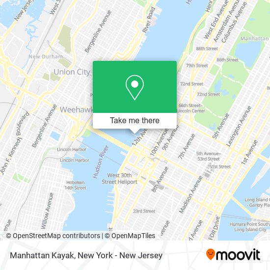 Mapa de Manhattan Kayak