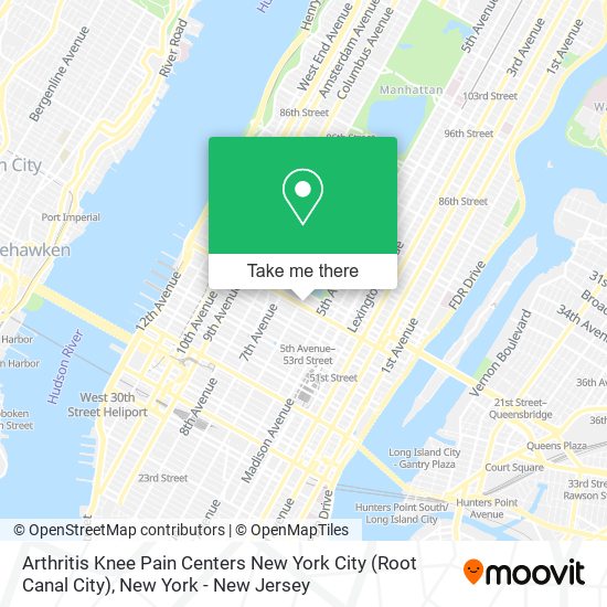 Arthritis Knee Pain Centers New York City (Root Canal City) map