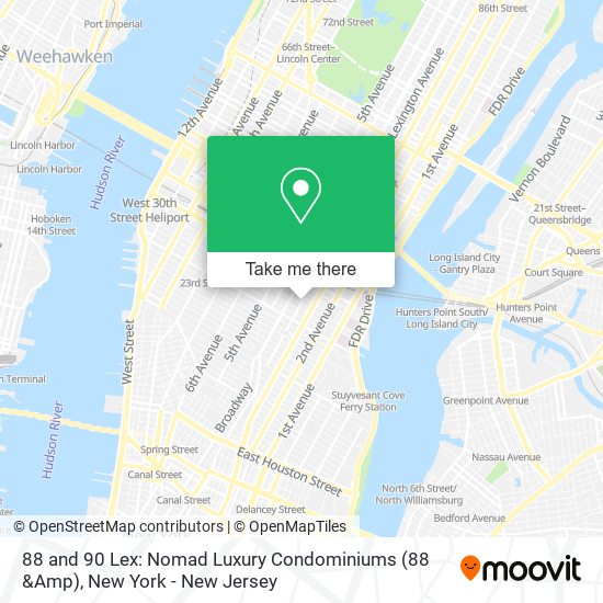 Mapa de 88 and 90 Lex: Nomad Luxury Condominiums (88 &Amp)