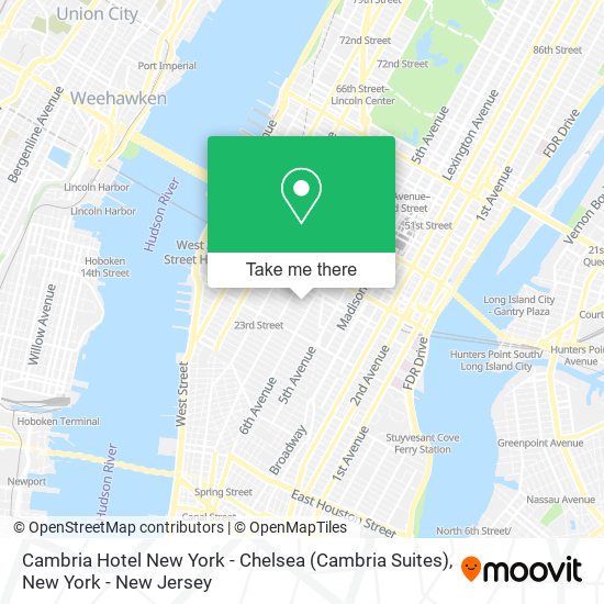 Mapa de Cambria Hotel New York - Chelsea (Cambria Suites)