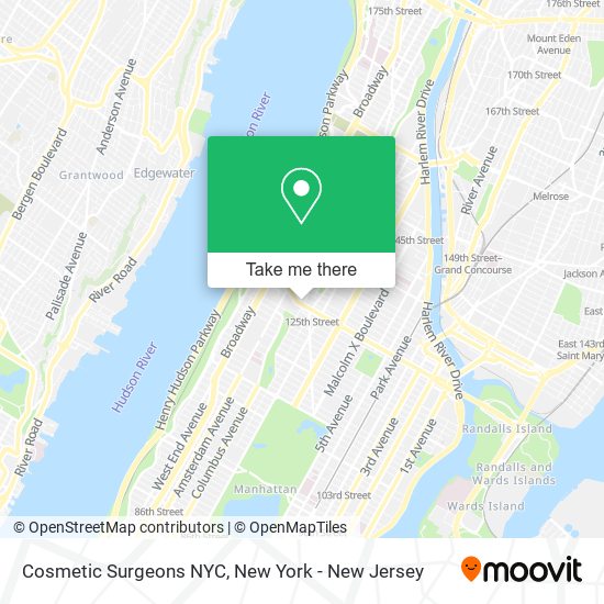 Cosmetic Surgeons NYC map