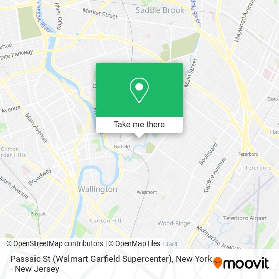 Passaic St (Walmart Garfield Supercenter) map