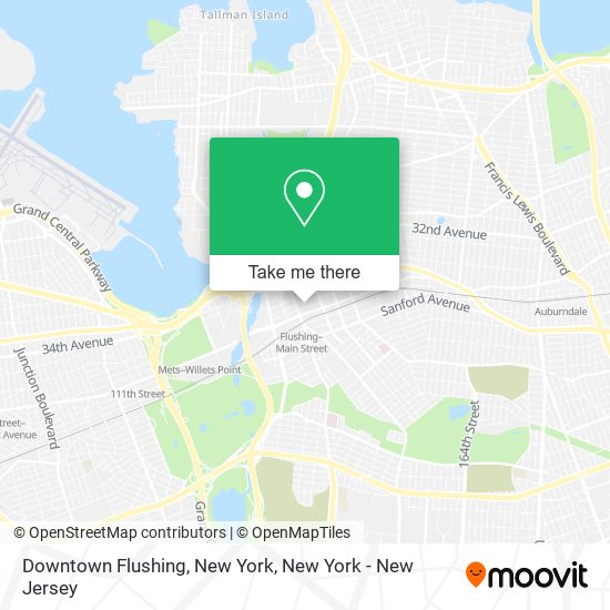 Downtown Flushing, New York map