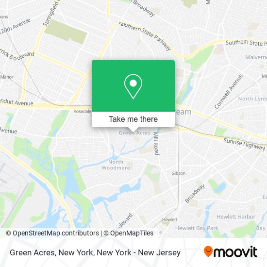 Green Acres, New York map