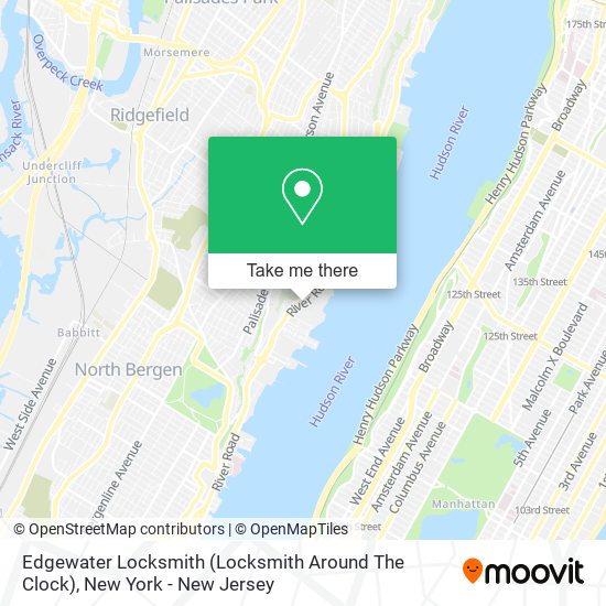 Mapa de Edgewater Locksmith (Locksmith Around The Clock)