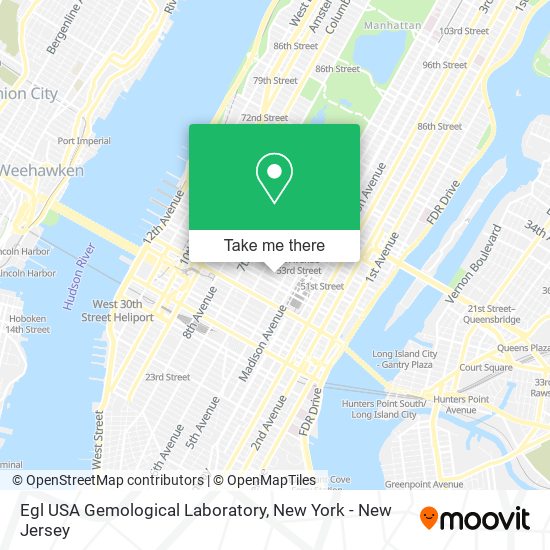 Mapa de Egl USA Gemological Laboratory