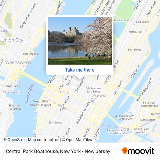 Mapa de Central Park Boathouse