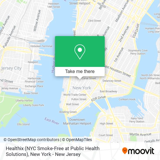 Mapa de Healthix (NYC Smoke-Free at Public Health Solutions)