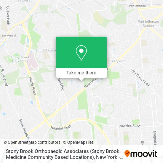 Mapa de Stony Brook Orthopaedic Associates (Stony Brook Medicine Community Based Locations)