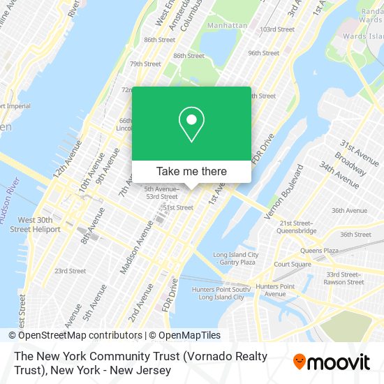 Mapa de The New York Community Trust (Vornado Realty Trust)