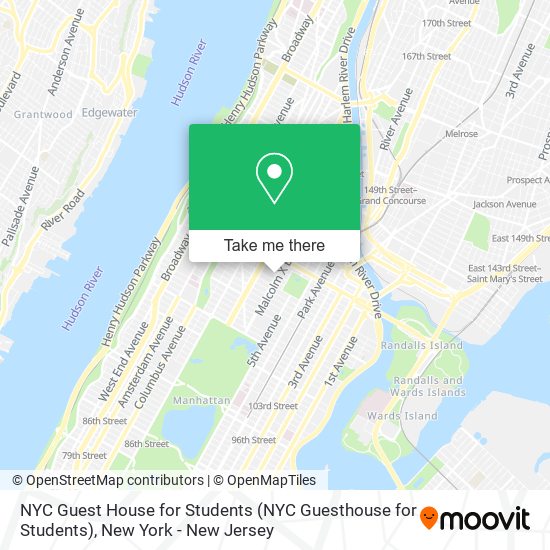 Mapa de NYC Guest House for Students (NYC Guesthouse for Students)