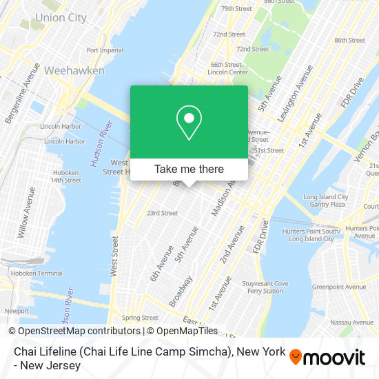 Mapa de Chai Lifeline (Chai Life Line Camp Simcha)