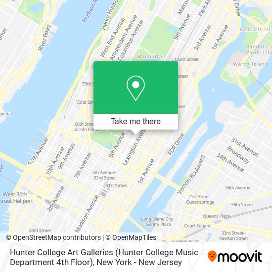 Mapa de Hunter College Art Galleries (Hunter College Music Department 4th Floor)