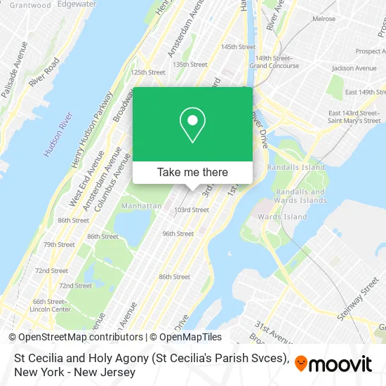 St Cecilia and Holy Agony (St Cecilia's Parish Svces) map