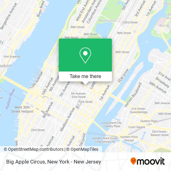 Mapa de Big Apple Circus