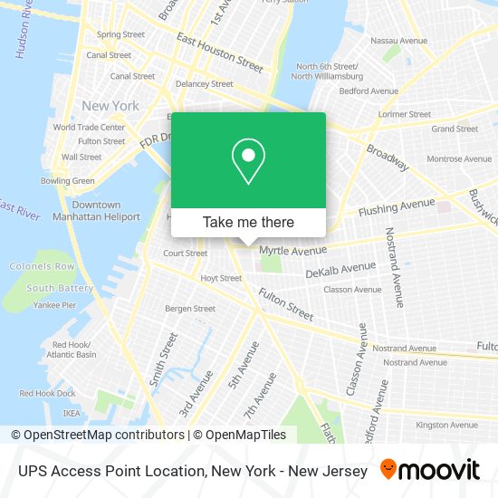 UPS Access Point Location map