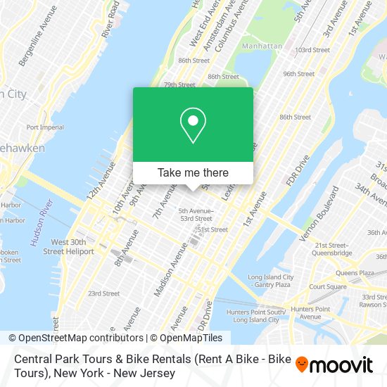 Mapa de Central Park Tours & Bike Rentals (Rent A Bike - Bike Tours)