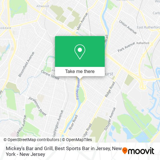 Mickey's Bar and Grill, Best Sports Bar in Jersey map