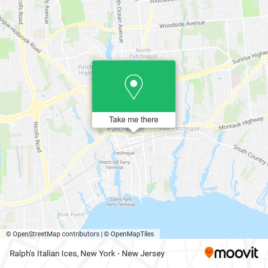 Ralph's Italian Ices map