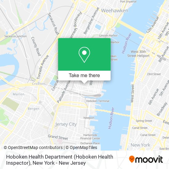 Hoboken Health Department (Hoboken Health Inspector) map