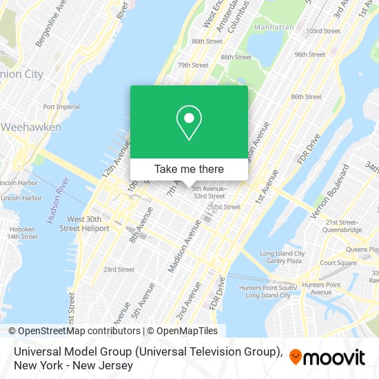 Universal Model Group (Universal Television Group) map
