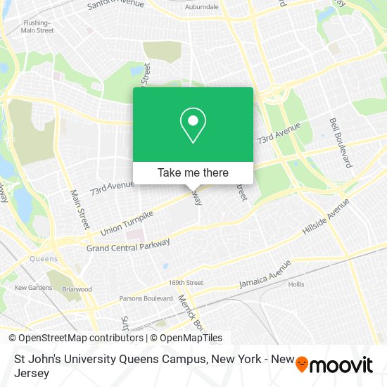 St John's University Queens Campus map