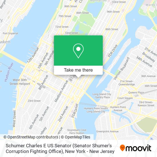 Mapa de Schumer Charles E US Senator (Senator Shumer's Corruption Fighting Office)