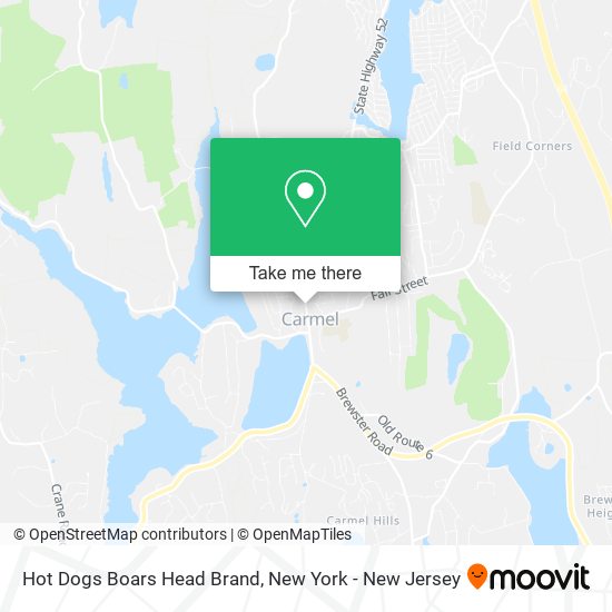 Mapa de Hot Dogs Boars Head Brand