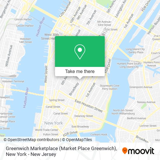 Mapa de Greenwich Marketplace (Market Place Greenwich)