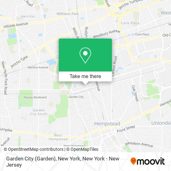Mapa de Garden City (Garden), New York