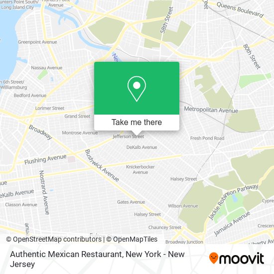 Mapa de Authentic Mexican Restaurant