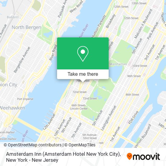 Amsterdam Inn (Amsterdam Hotel New York City) map