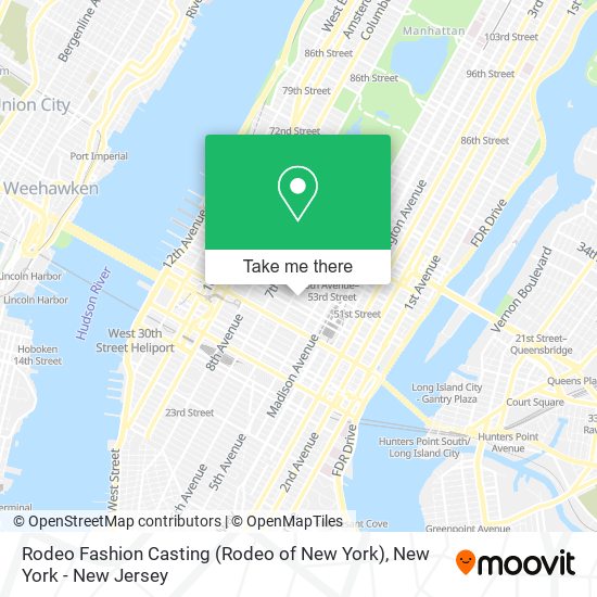 Mapa de Rodeo Fashion Casting (Rodeo of New York)