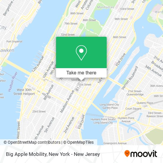 Mapa de Big Apple Mobility