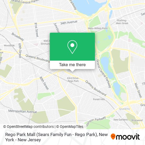 Mapa de Rego Park Mall (Sears Family Fun - Rego Park)