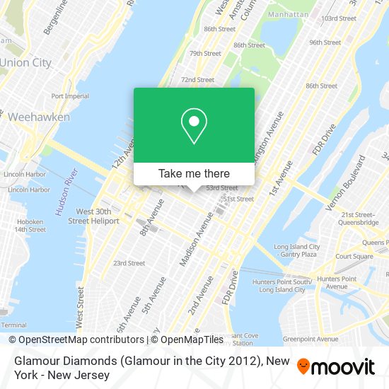 Mapa de Glamour Diamonds (Glamour in the City 2012)