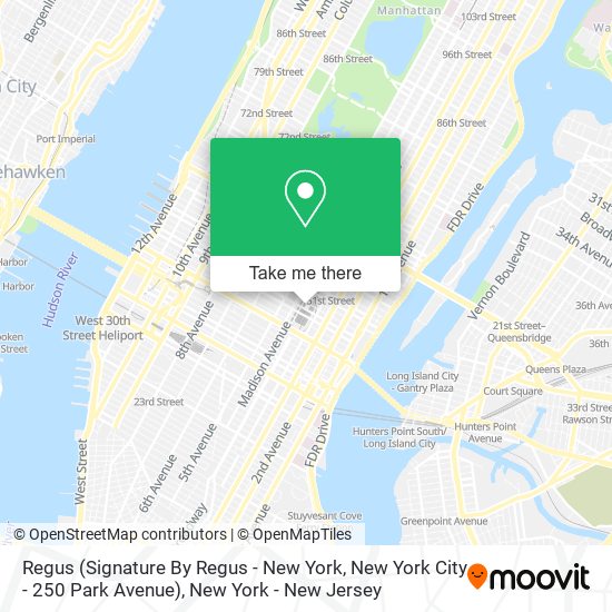 Mapa de Regus (Signature By Regus - New York, New York City - 250 Park Avenue)