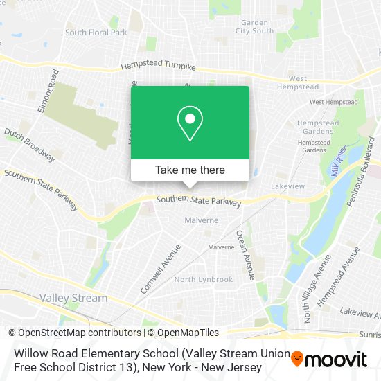 Mapa de Willow Road Elementary School (Valley Stream Union Free School District 13)