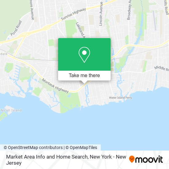 Market Area Info and Home Search map