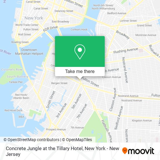 Concrete Jungle at the Tillary Hotel map