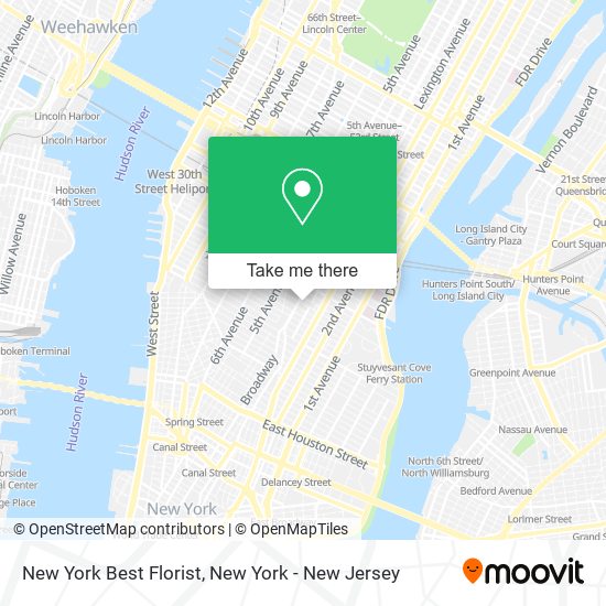 New York Best Florist map