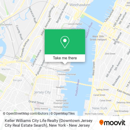 Mapa de Keller Williams City Life Realty (Downtown Jersey City Real Estate Search)
