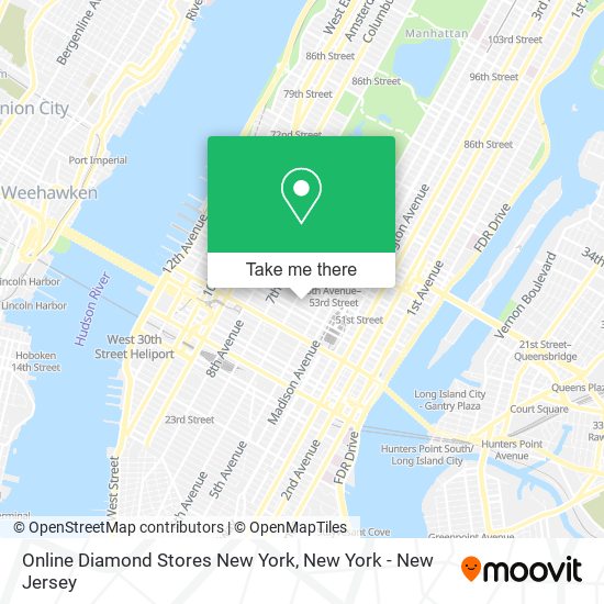 Mapa de Online Diamond Stores New York