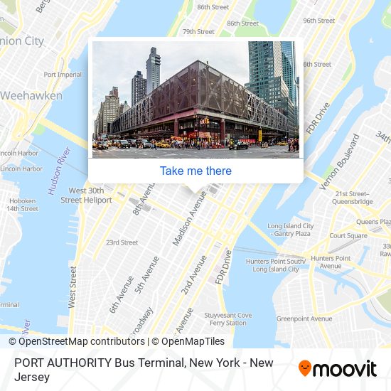 PORT AUTHORITY Bus Terminal map